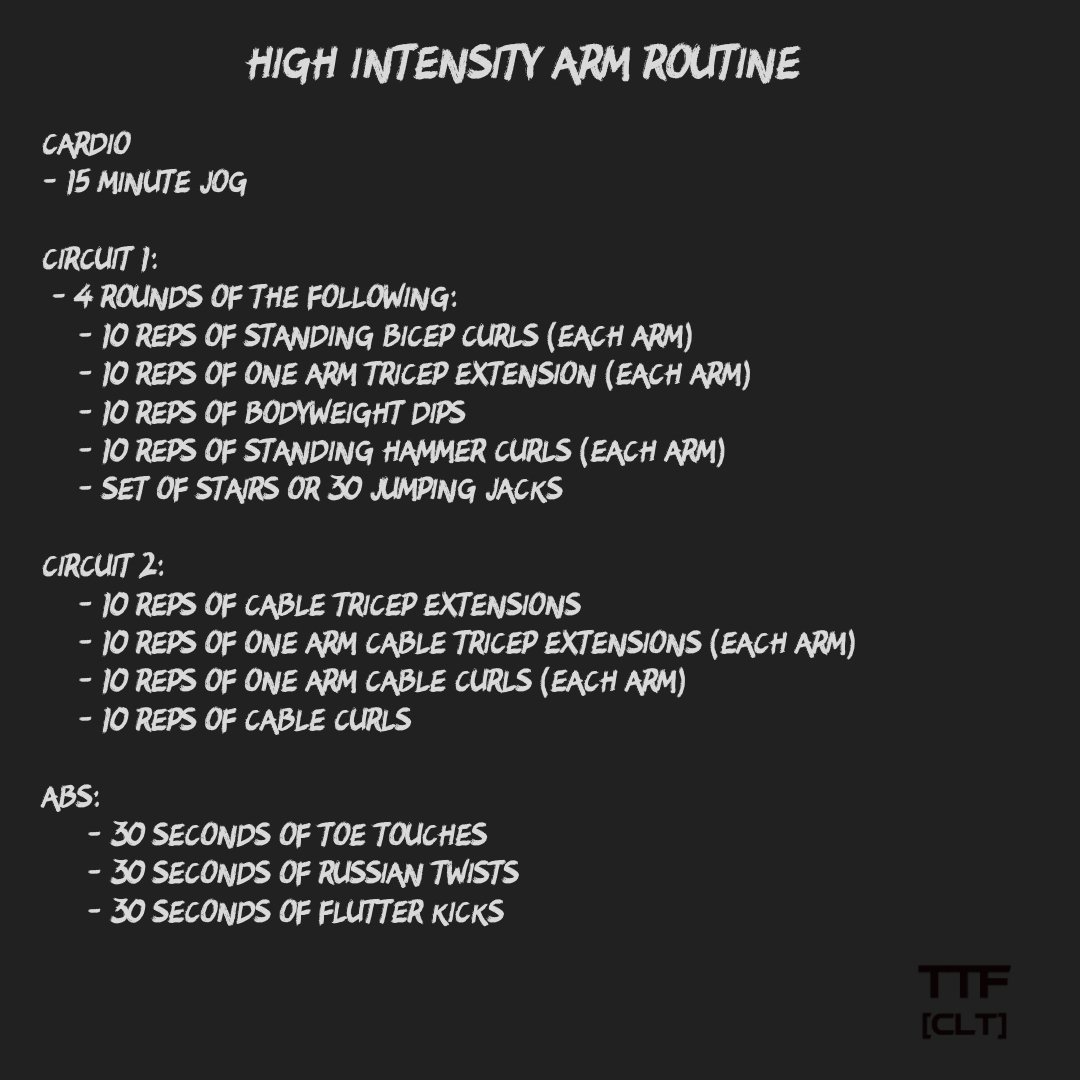 High Intensity Arm Routine - Top Tier Fitness [CLT]