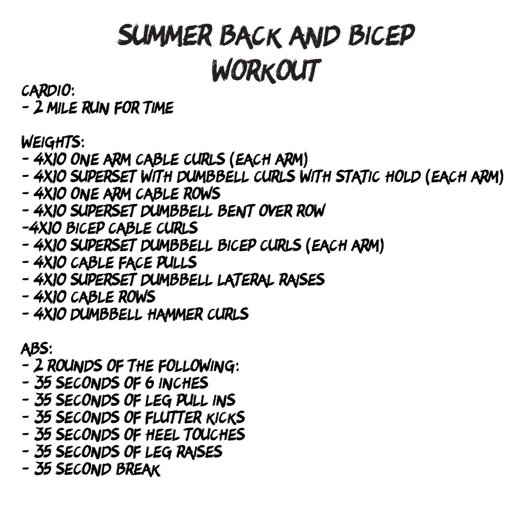 Summer Back and Bicep Workout - TOP TIER FITNESS CLT