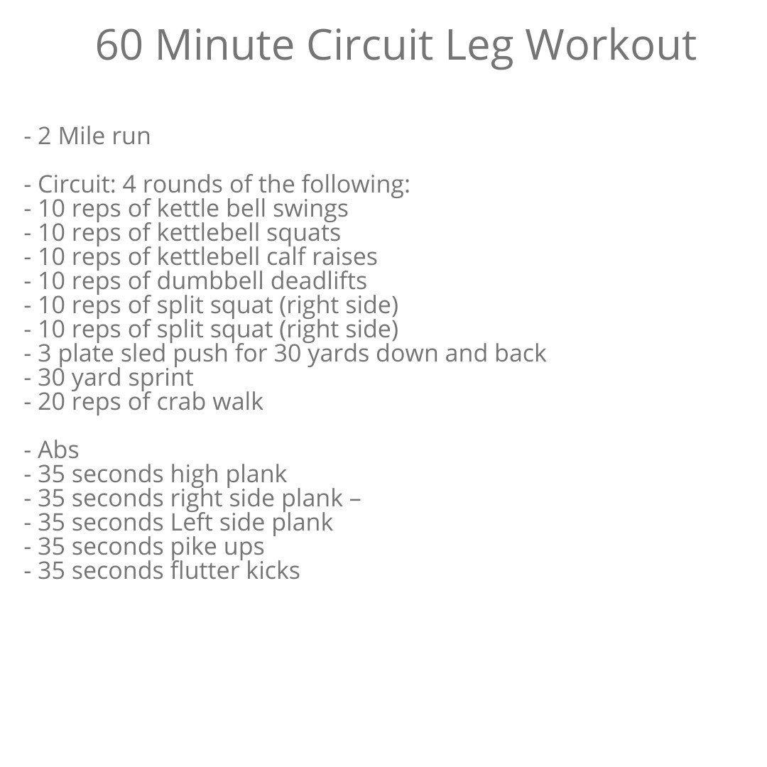 60 Minute Circuit Leg Workout - Top Tier Fitness [CLT]